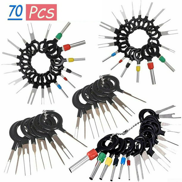 YIQI Auto Terminal Removal Tool Key Set 21pcs Pin Car Electrical Wire Crimp Connector Extractor Puller Release Pin Kit 